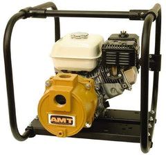 American Machine & Tool - 5.5 HP, 3,600 RPM, 1-1/2 Port Size, Honda, Self Priming Engine Pump - Cast Iron, 3 Quart Tank Size, Buna-N Shaft Seal, Stainless Steel Shaft Sleeve - Eagle Tool & Supply