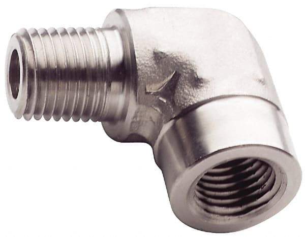 Made in USA - 3/8" Grade 316 Stainless Steel Pipe Fitting - FNPTF x MNPTF End Connections - Eagle Tool & Supply