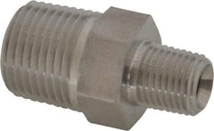 Made in USA - 3/4" Grade 316 Stainless Steel Pipe Hex Nipple - MNPT End Connections, 7,200 psi - Eagle Tool & Supply