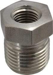 Made in USA - 3/8" Grade 316 Stainless Steel Pipe Hex Nipple - MNPTF x MNPTF End Connections - Eagle Tool & Supply