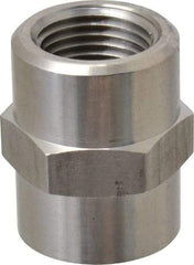 Made in USA - 3/4" Grade 316 Stainless Steel Pipe Hex Coupling - FNPT End Connections, 4,800 psi - Eagle Tool & Supply