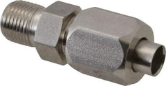 Made in USA - 3/4" Tube OD, 37° Stainless Steel Flared Tube Male Connector - 3/4-14 NPTF, Flare x MNPTF Ends - Eagle Tool & Supply