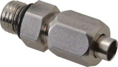 Made in USA - 3/4" Tube OD, 37° Stainless Steel Flared Tube Straight Thread Connector - 1-1/16-12 UNF, Flared to Male SAE O-Ring Ends - Eagle Tool & Supply
