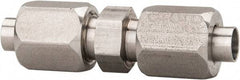 Made in USA - 3/4" Tube OD, 37° Stainless Steel Flared Tube Union - 1-1/16-12 UNF, Flare x Flare Ends - Eagle Tool & Supply
