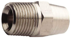 Made in USA - 3/8" Grade 316L Stainless Steel Pipe Hex Nipple - MNPT x Butt Weld End Connections - Eagle Tool & Supply