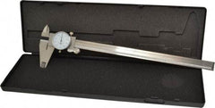 Value Collection - 0" to 12" Range, 0.001" Graduation, 0.1" per Revolution, Dial Caliper - White Face - Eagle Tool & Supply