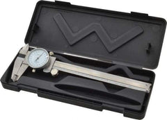 Value Collection - 0" to 6" Range, 0.001" Graduation, 0.2" per Revolution, Dial Caliper - White Face - Eagle Tool & Supply