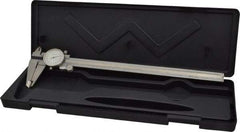 Value Collection - 0" to 12" Range, 0.001" Graduation, 0.2" per Revolution, Dial Caliper - White Face, 2.36" Jaw Length - Eagle Tool & Supply