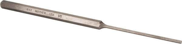 Mayhew - 1/8" Pin Punch - 8" OAL, Steel - Eagle Tool & Supply