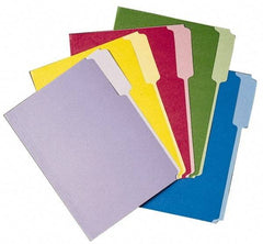 UNIVERSAL - 10 x 15", Legal, Blue/Light Blue, Colored Folders with Single-Ply Tabs - 11 Point Stock, 1/3 Tab Cut Location - Eagle Tool & Supply