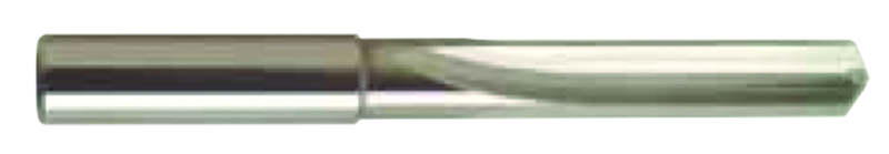 6.6mm Dia. - Carbide Straight Flute 4XD Drill-120Â° Point-Coolant-Bright - Eagle Tool & Supply