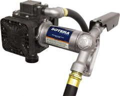 Tuthill - 13 GPM, 1" Hose Diam, Kerosene, Diesel & Fuel Oil Pump - Nylon & Polypropylene Pump, 1" Inlet, 1" Outlet, 115VAC, 12' Hose Length, 1/4 hp - Eagle Tool & Supply
