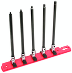 5 Piece - 2.5mm - 6.0mm - 1/4" Drive - 6" OAL - Hex Bit Socket Set - Eagle Tool & Supply