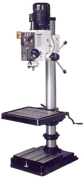 Jet - 20" Swing, Geared Head Drill Press - 12 Speed, 2 hp, Three Phase - Eagle Tool & Supply