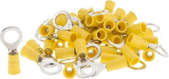 3M - 12-10 AWG Partially Insulated Crimp Connection Circular Ring Terminal - 3/8" Stud, 1.26" OAL x 0.53" Wide, Copper Contact - Eagle Tool & Supply