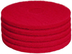 PRO-SOURCE - Polishing Pad - 15" Machine, Red Pad, Polyester - Eagle Tool & Supply