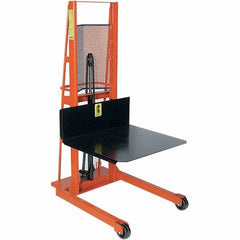 Wesco Industrial Products - 1,000 Lb Capacity, 60" Lift Height, Steel Stacker Manually Operated Lift - Eagle Tool & Supply