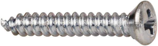 Value Collection - #4 Oval Head Phillips Sheet Metal Screw - Steel, 3/4" OAL, AISI 1016, ANSI/ASME B18.6.4, ASME B18.6.3 & SAE J933, Grade 1016-1024 - Eagle Tool & Supply
