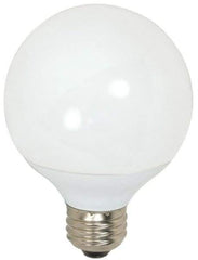 Value Collection - 9 Watt Fluorescent Decorative Medium Screw Lamp - 2,700°K Color Temp, 500 Lumens, G25, 10,000 hr Avg Life - Eagle Tool & Supply