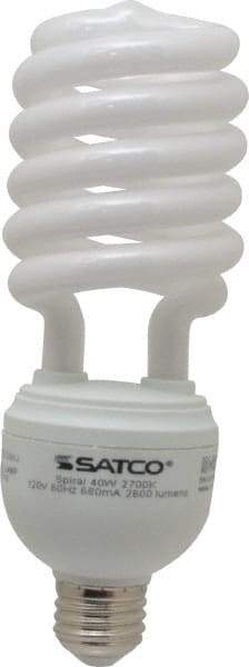 Value Collection - 40 Watt Fluorescent Residential/Office Medium Screw Lamp - 2,700°K Color Temp, 2,600 Lumens, T4, 10,000 hr Avg Life - Eagle Tool & Supply