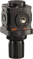ARO/Ingersoll-Rand - 1/4 NPT Port, 86 CFM, Aluminum Compact Regulator - 0 to 140 psi Range, 250 Max psi Supply Pressure, 1/8" Gauge Port Thread, 2.705" Wide x 4.772" High - Eagle Tool & Supply