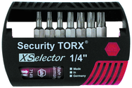 7 Piece - IPR8; IPR10; IPR15; IPR20; IPR25; IPR27; IPR30 Insert Bits - Quick Release Holder - Security TorxPlus Selector Bit Set Plastic XSelector Storage Box - Eagle Tool & Supply