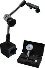 Value Collection - 0.0005" Graduation, 0-15-0 Dial Reading, Indicator & Base Kit - 2-1/2" Base Length x 2" Base Width x 2-1/8" Base Height - Eagle Tool & Supply