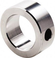 Climax Metal Products - 1" Bore, Aluminum, Set Screw Shaft Collar - 1-1/2" Outside Diam, 5/8" Wide - Eagle Tool & Supply