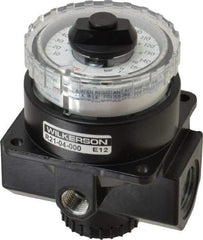 Wilkerson - 1/2 NPT Port, 195 CFM, Zinc Dial Air Regulator - 5 to 160 psi Range, 300 Max psi Supply Pressure, 1/4" Gauge Port Thread, 3.2" Wide x 4.19" High - Eagle Tool & Supply