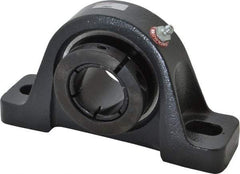 Browning - 1-1/2" ID, 7-1/8" OAL x 4" OAH Pillow Block - 4,467 Lb Static Cap, 7,340 Lb Dyn Cap, 5-3/8" Btw Mnt Hole Ctrs, 2" Base-to-Ctr Ht, Cast Iron - Eagle Tool & Supply