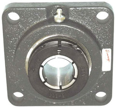 Browning - 1-1/2" ID, 5-1/8" OAL x 5-1/8" OAH 4-Bolt Flange - 4,467 Lb Static Cap, 7,340 Lb Dyn Cap, 4" Btw Mnt Hole Ctrs, Cast Iron - Eagle Tool & Supply