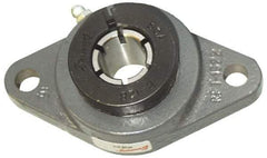 Browning - 1-1/4" ID, 5-9/16" OAL x 3-1/8" OAH 2-Bolt Flange - 2,567 Lb Static Cap, 4,381 Lb Dyn Cap, 4-19/32" Btw Mnt Hole Ctrs, Cast Iron - Eagle Tool & Supply