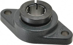 Browning - 1" ID, 4-7/8" OAL x 2-3/4" OAH 2-Bolt Flange - 1,651 Lb Static Cap, 2,801 Lb Dyn Cap, 3-57/64" Btw Mnt Hole Ctrs, Cast Iron - Eagle Tool & Supply