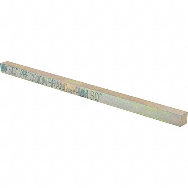Precision Brand - 12" Long, Zinc Yellow Dichromate Key Stock - Oversized Key Stock - Eagle Tool & Supply