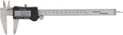 Value Collection - 0 to 200mm Range, 0.01mm Resolution, Electronic Caliper - Steel with Steel Jaws, 0.001" Accuracy - Eagle Tool & Supply