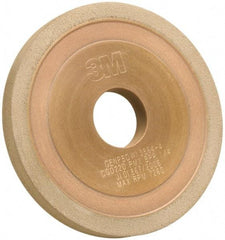 3M - 5" Diam, 1-1/4" Hole Size, 1/4" Overall Thickness, 220 Grit, Type 1 Tool & Cutter Grinding Wheel - Very Fine Grade, CBN, Resinoid Bond - Eagle Tool & Supply