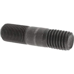 Value Collection - 5/8-18 Long Thread, 5/8-11 Short Thread, 2-1/2" OAL Unequal Double Threaded Stud - Steel, Uncoated, 1" Long Thread Length, 3/4" Short Thread Length - Eagle Tool & Supply