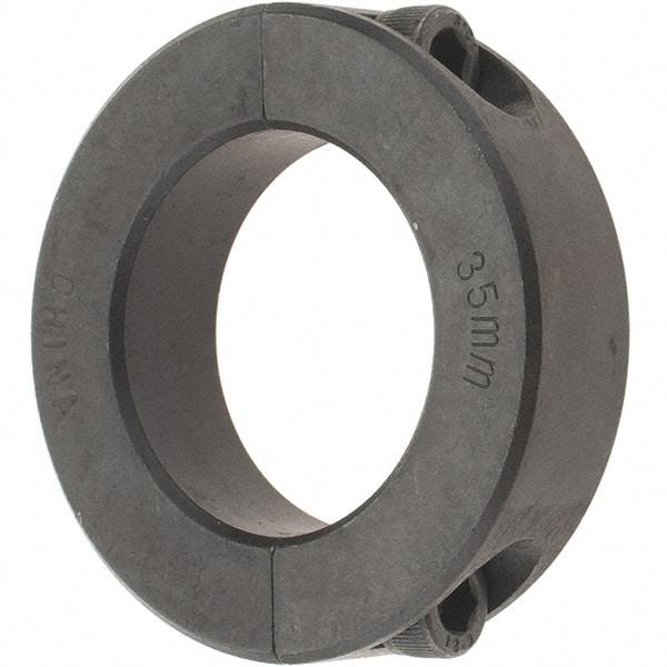 Value Collection - 35mm Bore, Steel, Two Piece Shaft Collar - 2-1/4" Outside Diam - Eagle Tool & Supply