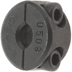 Value Collection - 5mm Bore, Steel, Two Piece Shaft Collar - 11/16" Outside Diam - Eagle Tool & Supply
