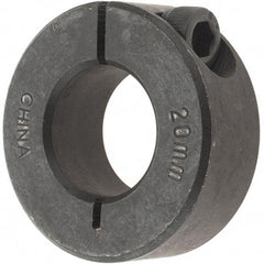 Value Collection - 20mm Bore, Steel, One Piece Clamp Collar - 1-5/8" Outside Diam - Eagle Tool & Supply