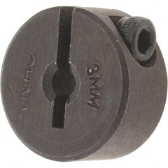 Value Collection - 3mm Bore, Steel, One Piece Clamp Collar - 11/16" Outside Diam - Eagle Tool & Supply