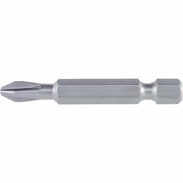 Wiha - #2 Power Bit - 1/4" Drive, 2-3/4" OAL - Eagle Tool & Supply
