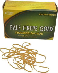 Alliance - 7 Inch Circumference, 1/8 Inch Wide, Pale Crepe Gold Rubber Band Strapping - 300 Pieces - Eagle Tool & Supply
