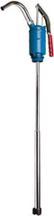 Value Collection - 7/8" Outlet, Zinc Hand Operated Drum Pump - 16 oz per Stroke, 45" OAL, For High Viscosity Liquids - Eagle Tool & Supply