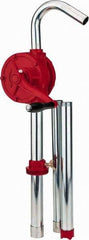 Value Collection - 1" Outlet, Cast Iron Hand Operated Siphon Pump - 10 oz per Stroke, 49" OAL, For Petroleum Based Products - Eagle Tool & Supply