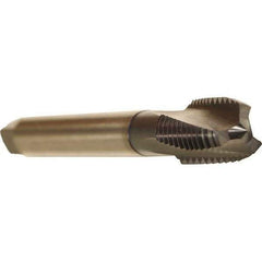 Emuge - M20x2.50 Metric 3 Flute 6HX Modified Bottoming Spiral Flute Tap - Cobalt, TiCN Finish, 140mm OAL, Right Hand Flute, Right Hand Thread, Series Rekord DF - Eagle Tool & Supply