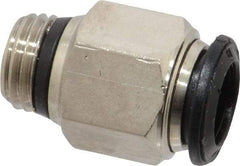 Alpha Technologies - 10mm Outside Diam, 1/4 Universal, Nickel Plated Brass Push-to-Connect Tube Male Connector - 250 Max psi, Tube to Universal Thread Connection, Buna O-Ring - Eagle Tool & Supply
