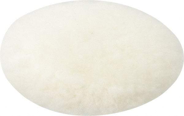 3M - 3" Diam Lambswool Bonnet Pad - 25/32" Pile, Hook & Loop Attachment - Eagle Tool & Supply