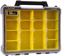 Stanley - 14 Compartment Tool Organizer - 16-31/32" Wide x 19-21/64" Deep x 4-21/64" High, Polypropylene Resin & Acrylonitrile Butadiene Styrene Plastic - Eagle Tool & Supply
