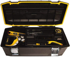 Stanley - 1 Tray Tool Box - 28" Wide x 12-1/4" Deep x 11-1/2" High, Polypropylene Resin, Black - Eagle Tool & Supply